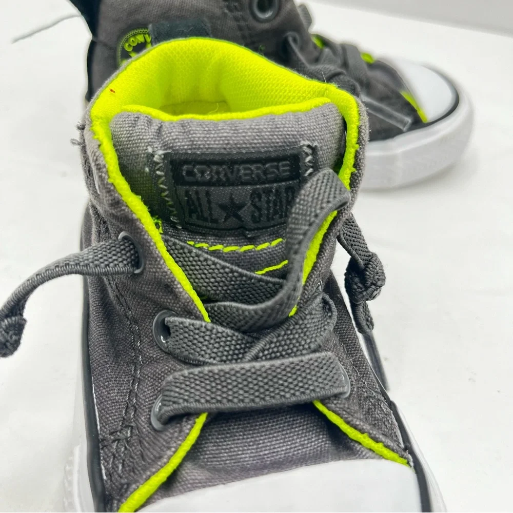 Chuck Taylor® Infant Size 4 Gray/Lime Green ShoesClassicBabyConverse Sneakers